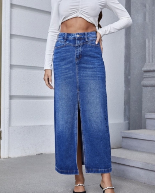 Jean maxi φούστα