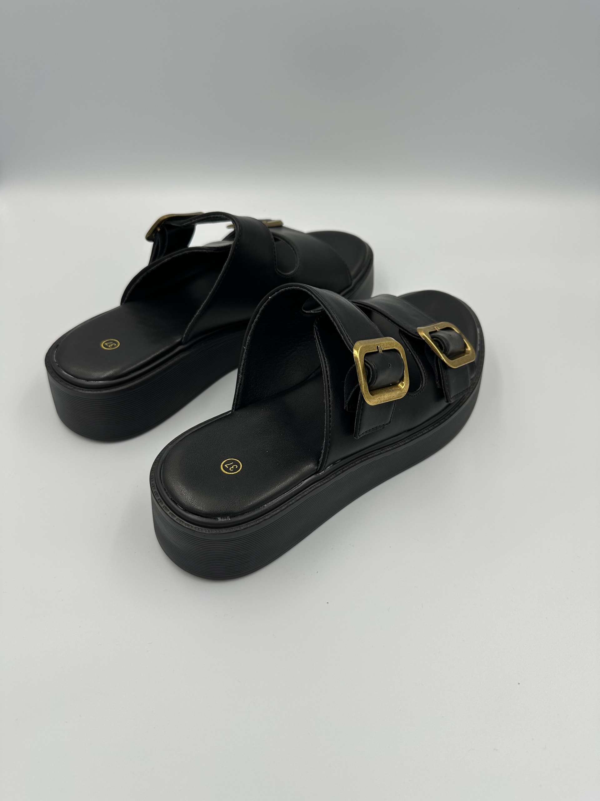 Γυναικεία Flatform δερματίνη μαύρο - Image 2