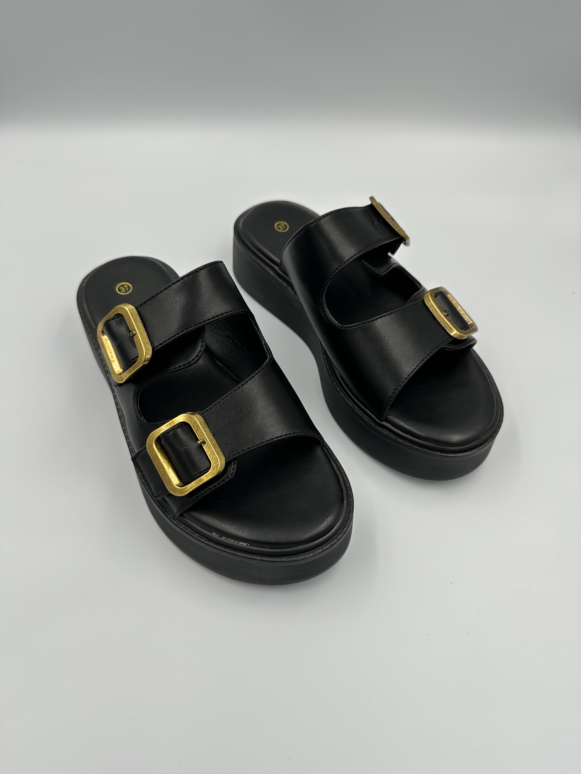 Γυναικεία Flatform δερματίνη μαύρο