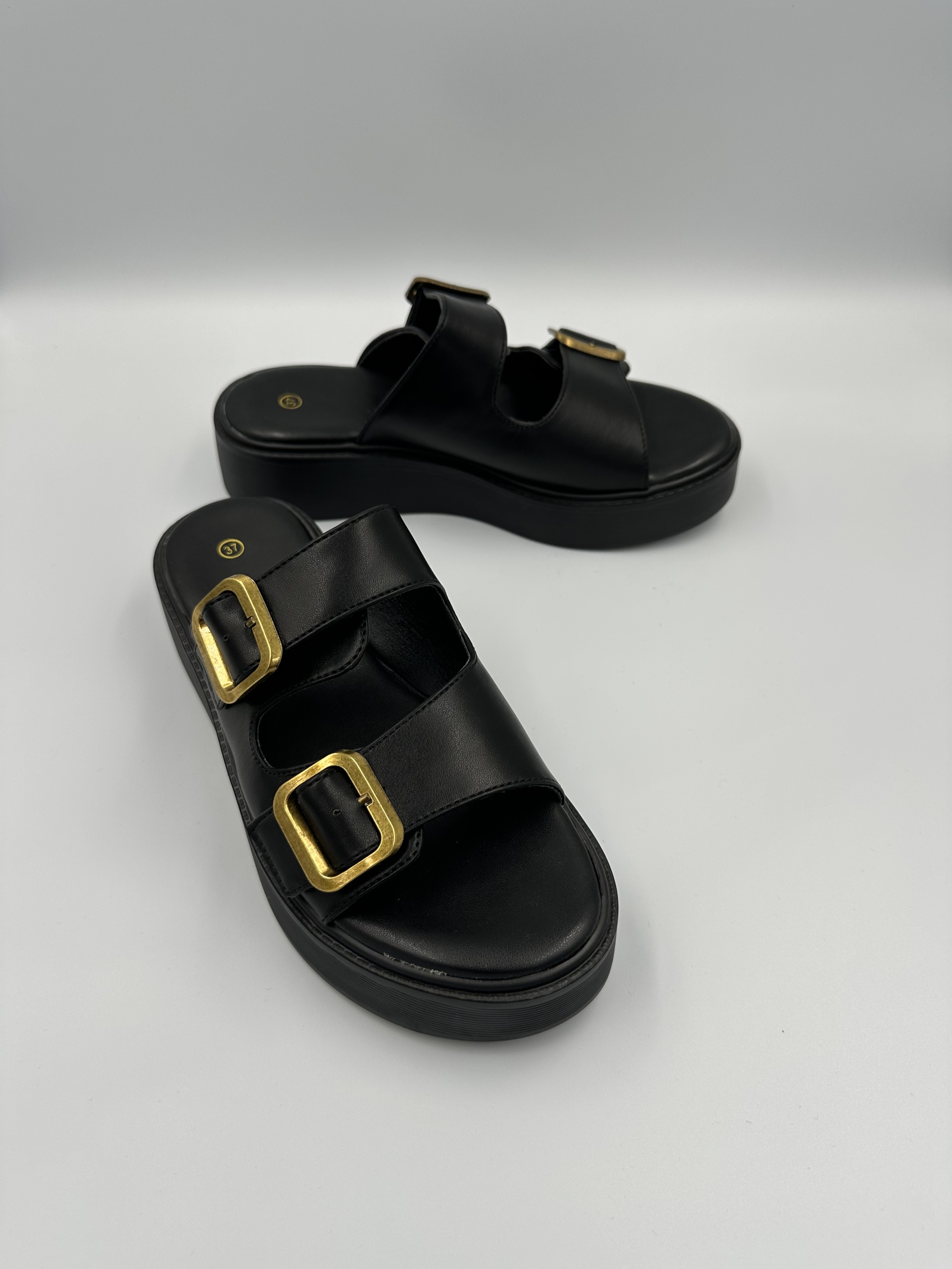 Γυναικεία Flatform δερματίνη μαύρο - Image 4