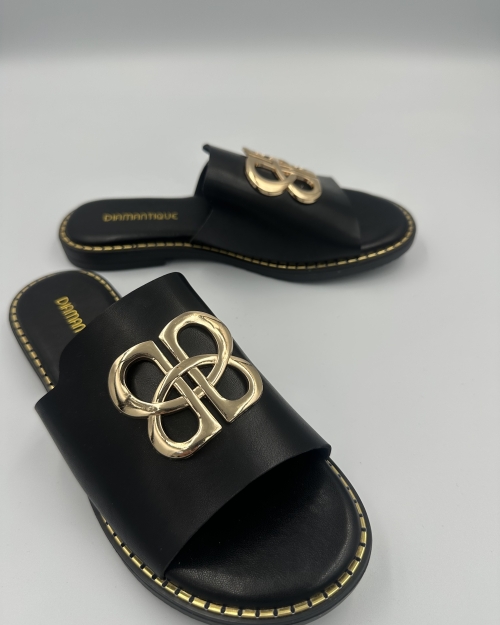 Σανδάλια Flat μαύρα