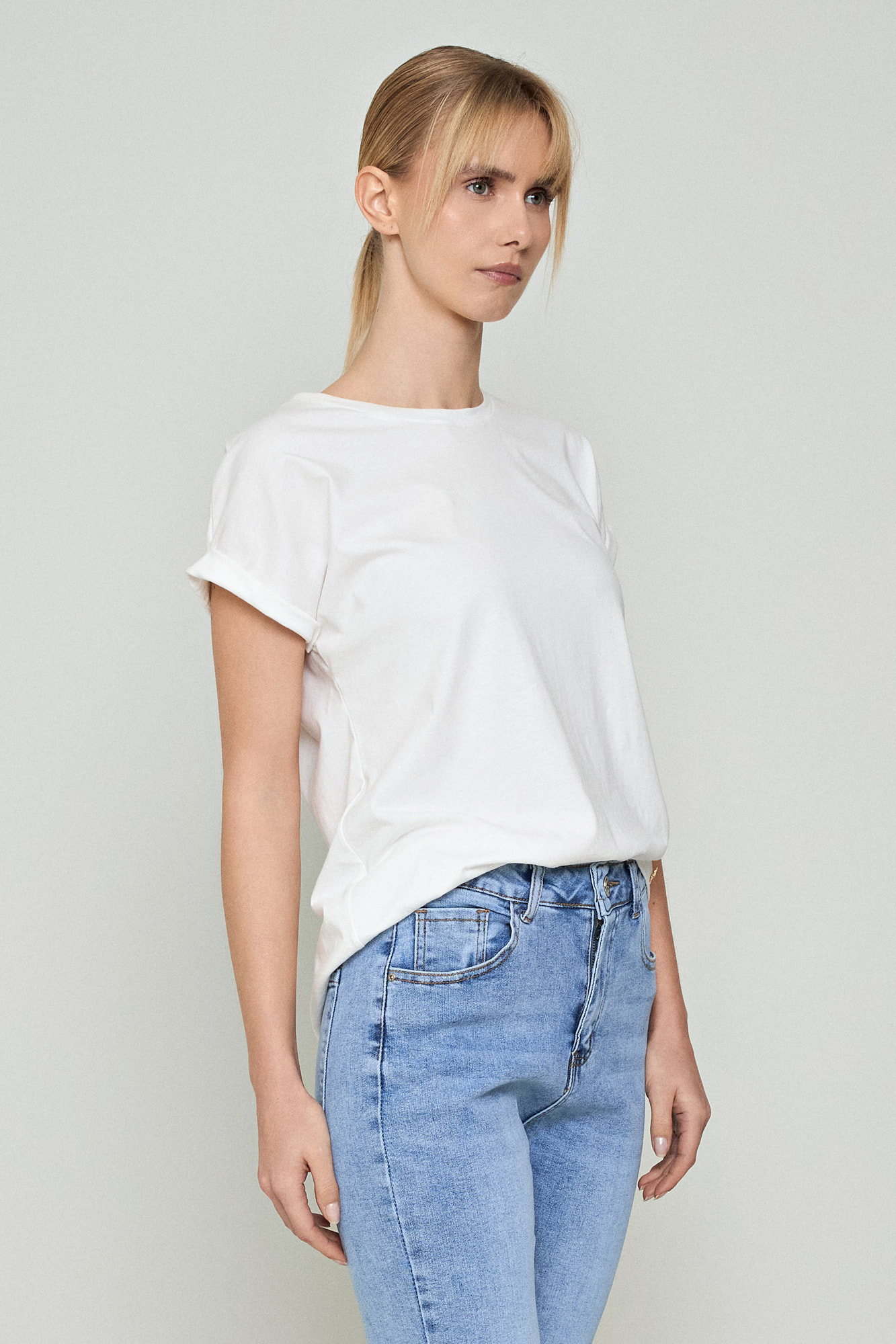 Βαμβακερό t-shirt με ρεβέρ CENTO - Image 3