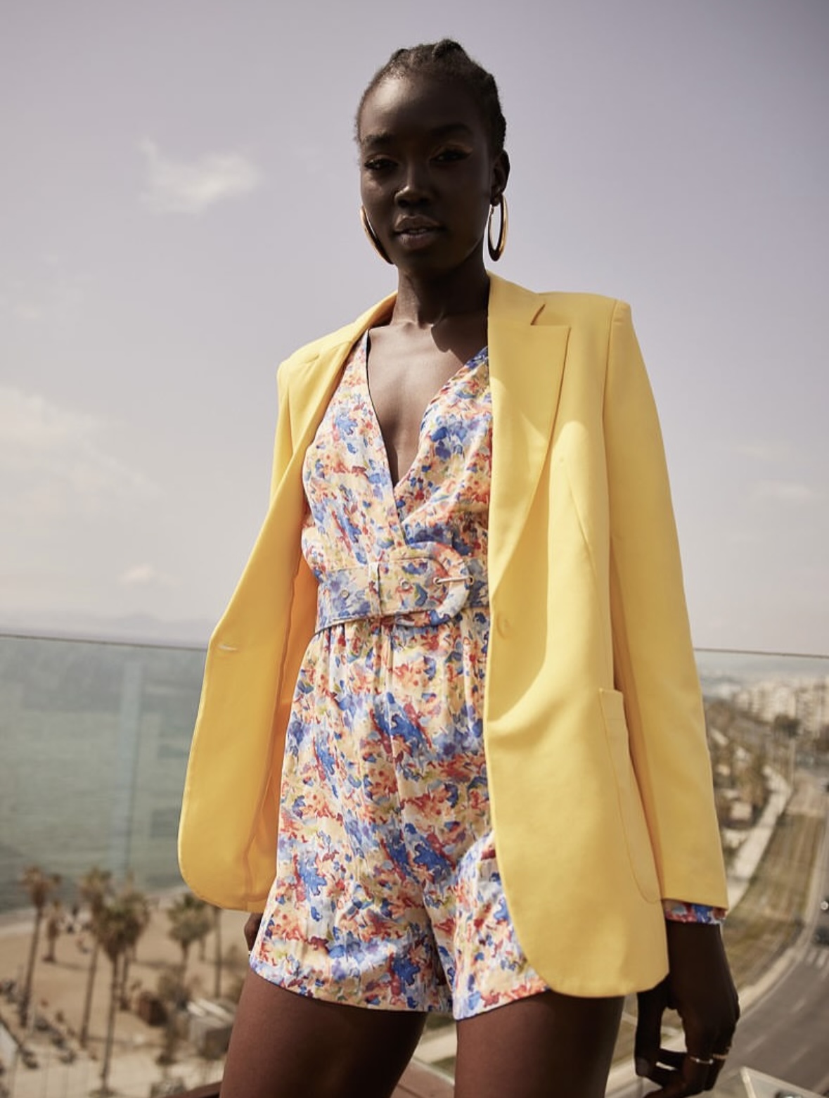 Playsuit καμπάνα μανίκι και ζώνη CENTO