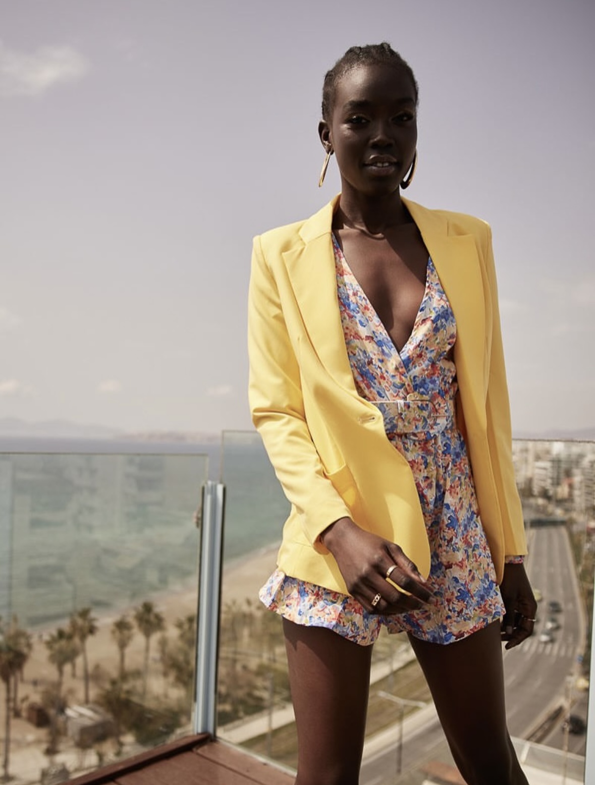 Playsuit καμπάνα μανίκι και ζώνη CENTO - Image 2
