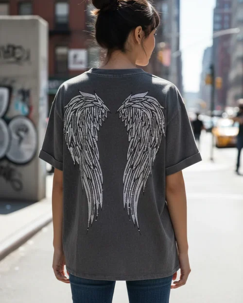 Πετροπλυμένο t-shirt angel
