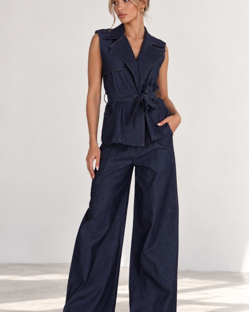 Σετ Denim Γιλέκο & Παντελόνα